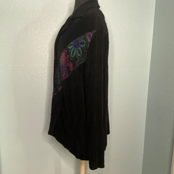 Choices Plus Size Retro Black Blouse - Picture 2 of 10